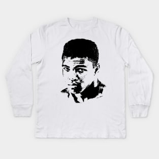 Muhammad-Ali Portrait Pop Art Kids Long Sleeve T-Shirt